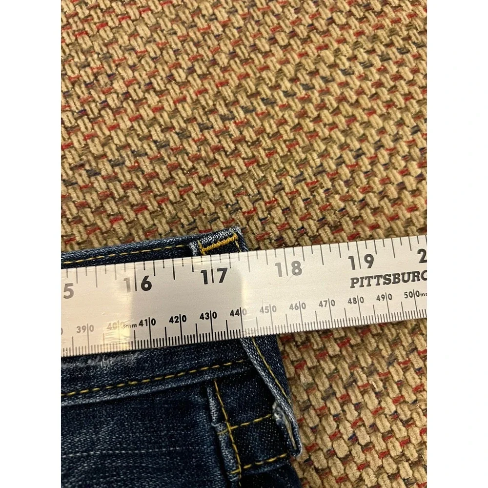 True Religion Jeans Mens 33 Ricky Straight VINTAGE Shallowmaker Skull MAD859F83